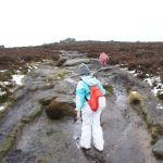 small family walking